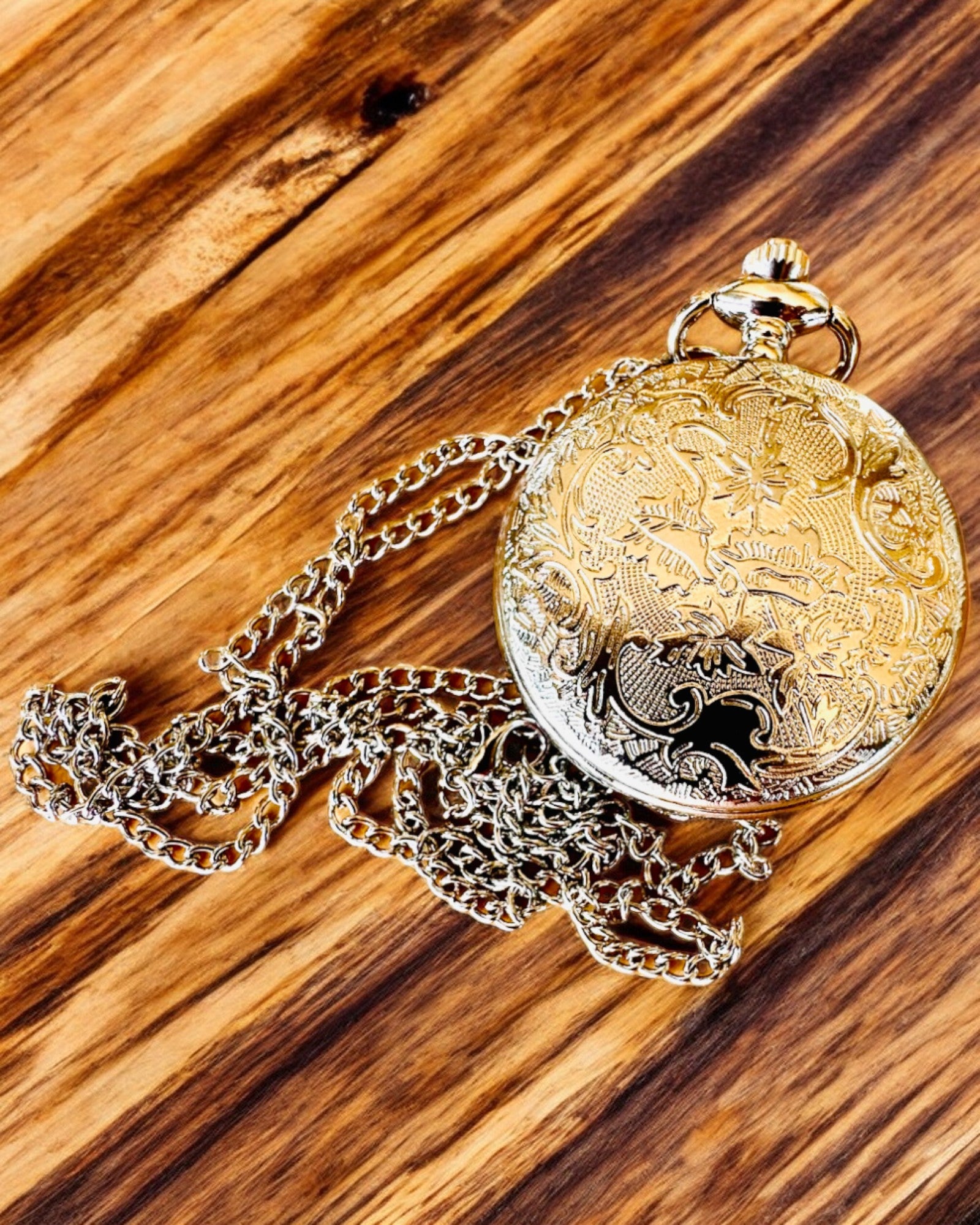 Pocket Watch "Golden Anchor" - personalization for a gift with engraving