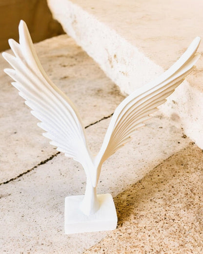 Elegant Angel Wings Figurine 15 cm tall – "Winged Guardians", personalization option with engraving for a gift, personalization, 2 color variants