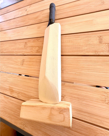 Wooden Cricket Bat with Stand - decoration, Perfect for a Gift with Engraving Option