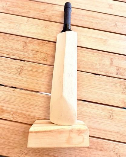 Wooden Cricket Bat with Stand - decoration, Perfect for a Gift with Engraving Option