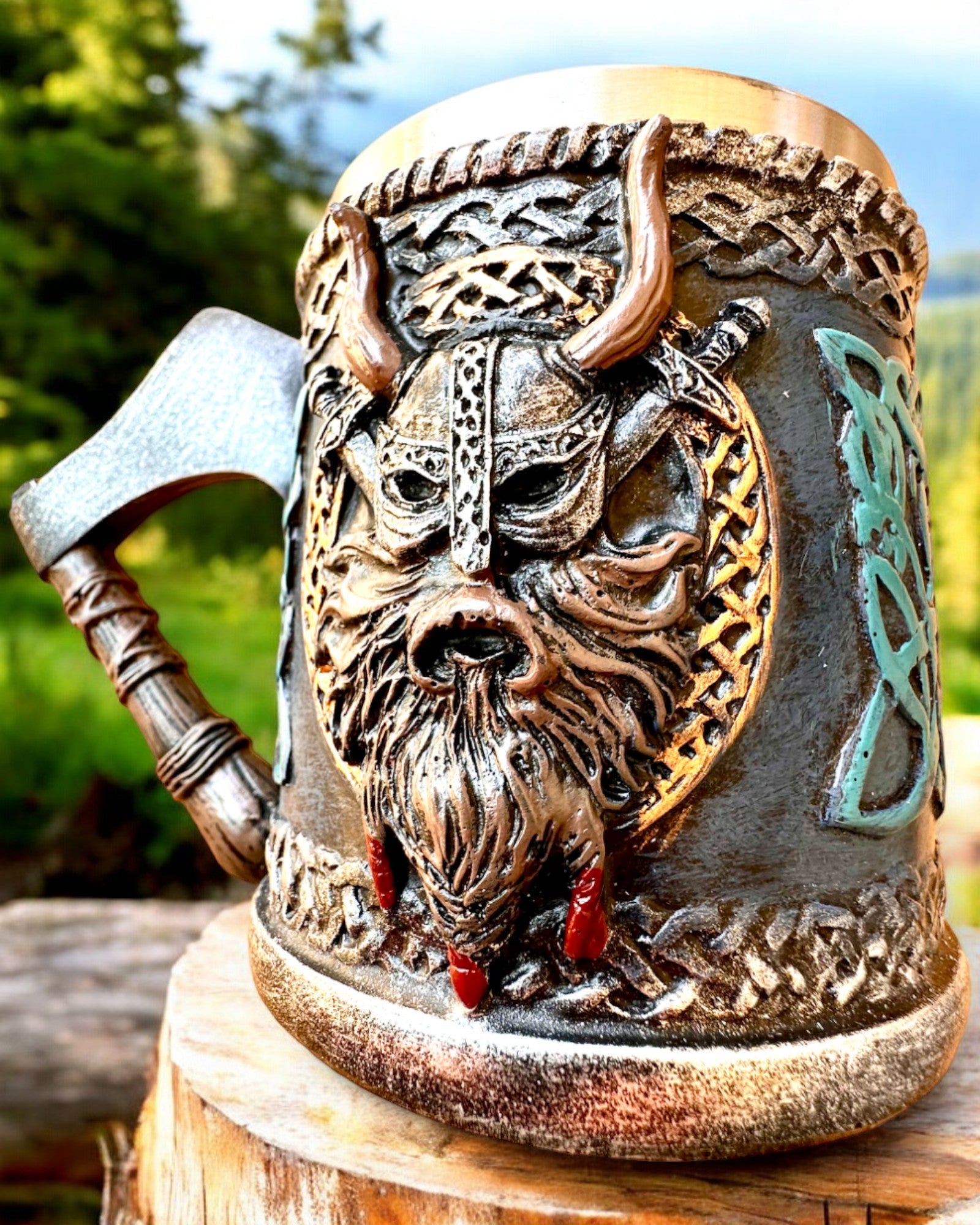 Viking Mug Ragnar's Horn - with Engraving Option for a Gift, 250 ml