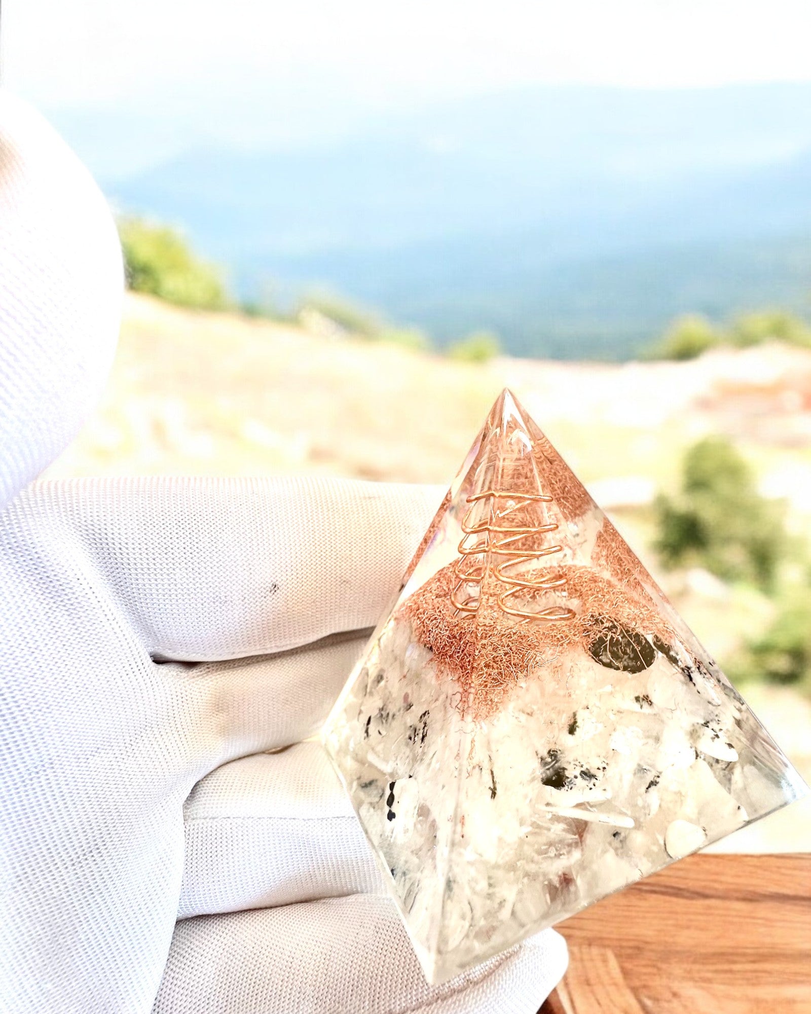 "Copper Harmony" Orgonite Energy Pyramid