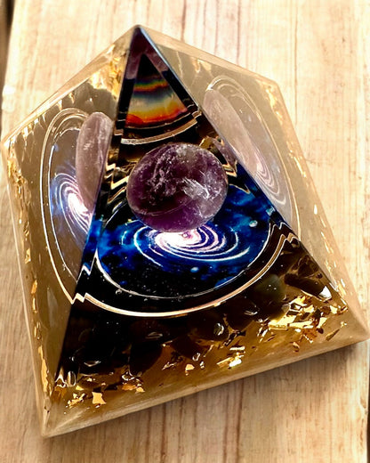 "Cosmic Pyramid" Galactic Essence Orgonite Energy Pyramid, for a gift