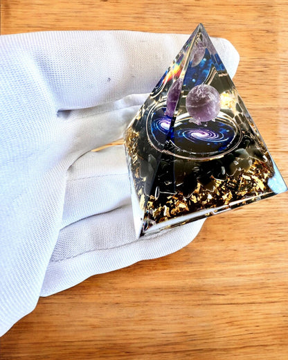 "Cosmic Pyramid" Galactic Essence Orgonite Energy Pyramid, for a gift