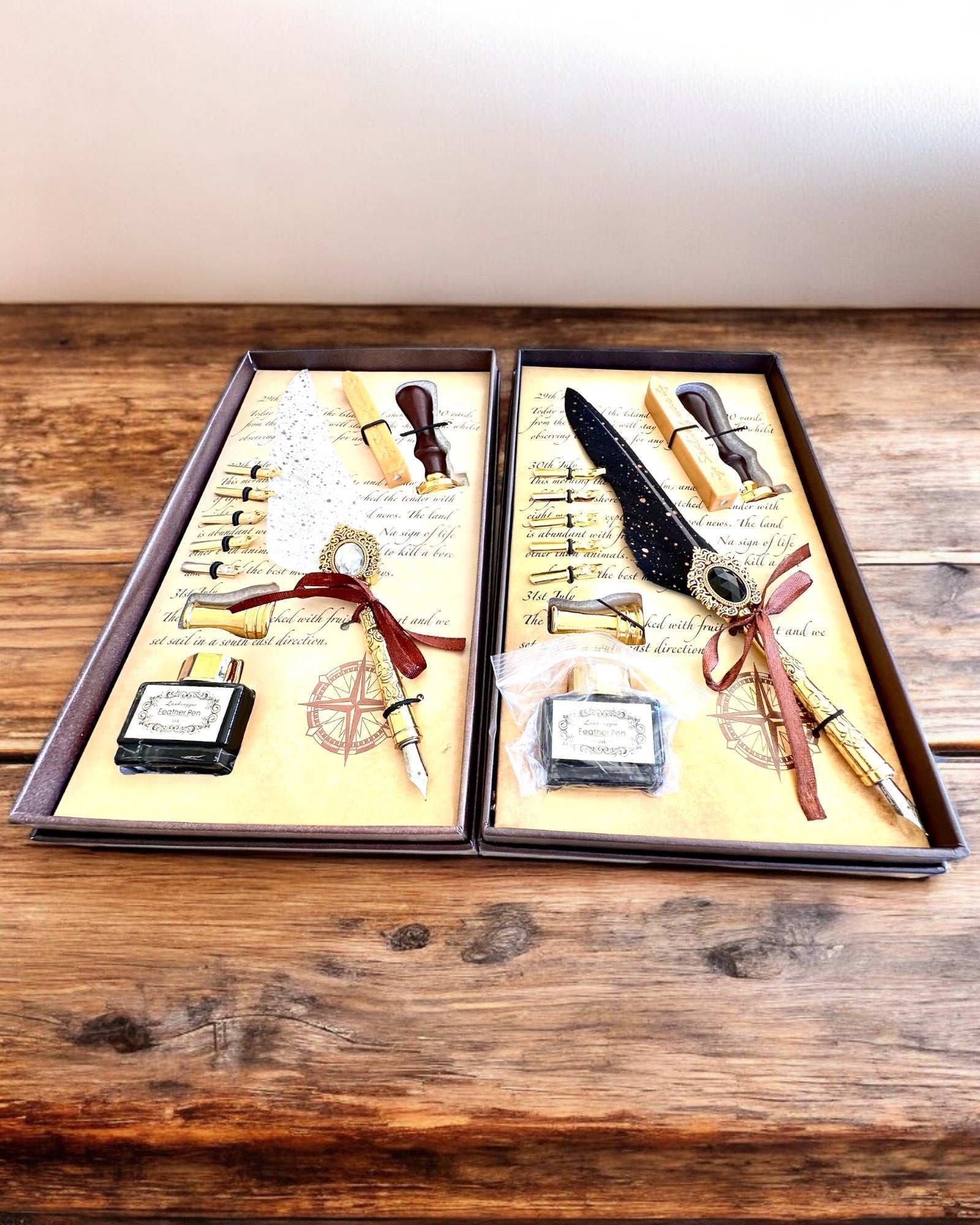 Calligraphy Set "Elegance in Practice" with Engraving Option, for a gift. 2 color variants to choose from.