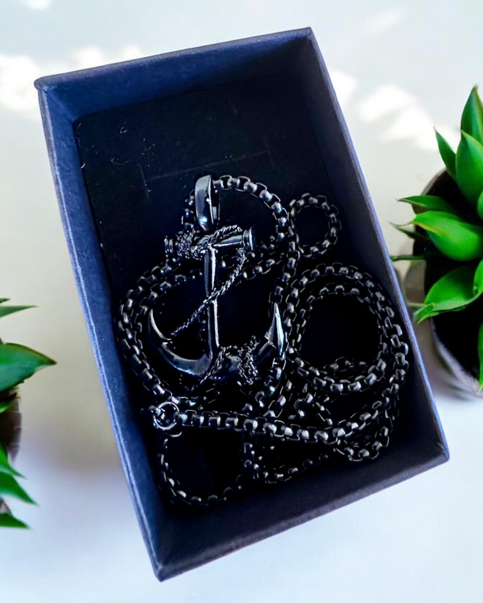 "Anchor of Determination - Sea Amulet", necklace, personalization option with engraving for a gift, 3 variants to choose from