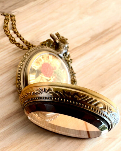 Pocket Watch "Vintage Charm" personalization with engraving for a gift