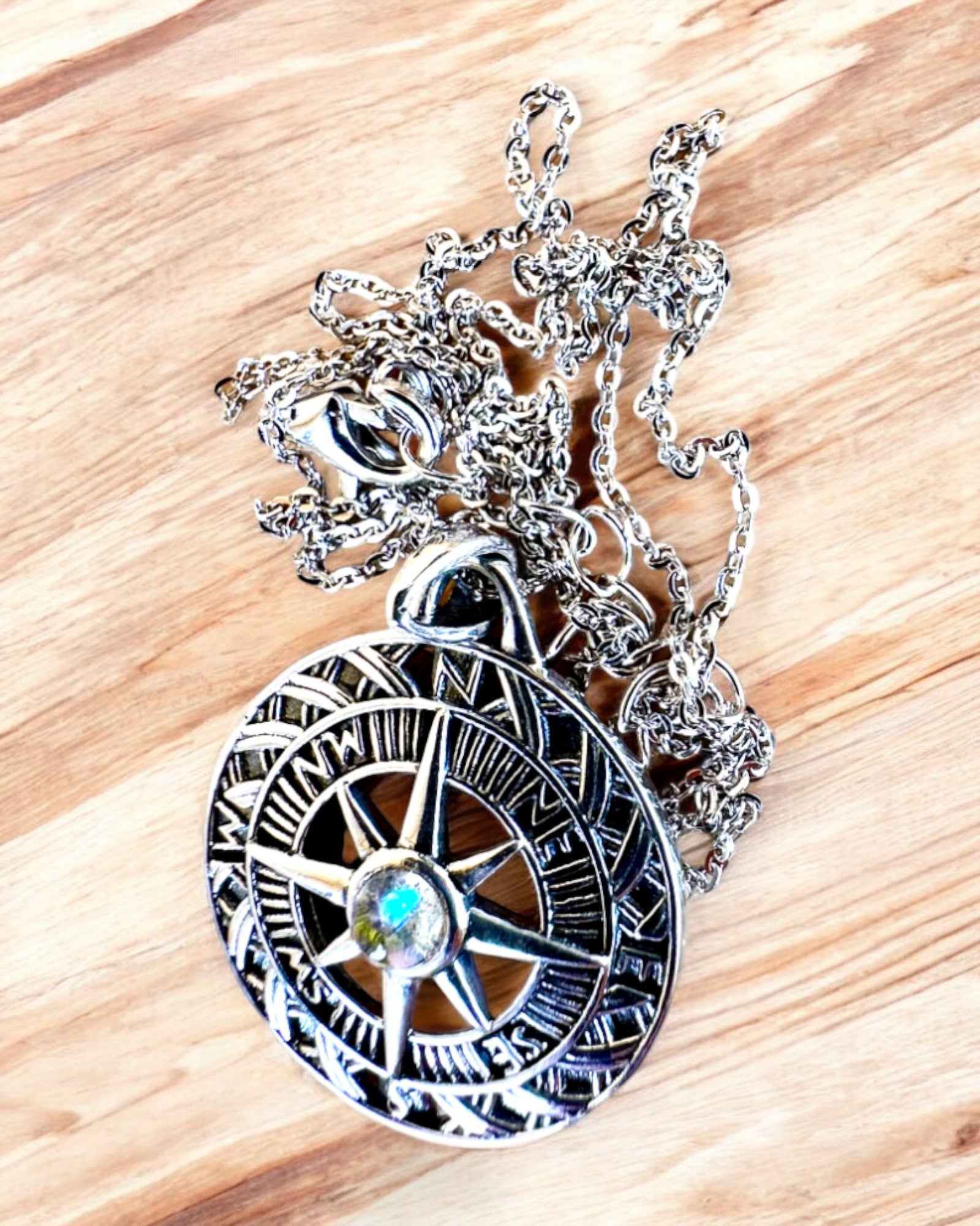 Amulet of Astral Travel – Silver Necklace with Engraving, personalization for a gift