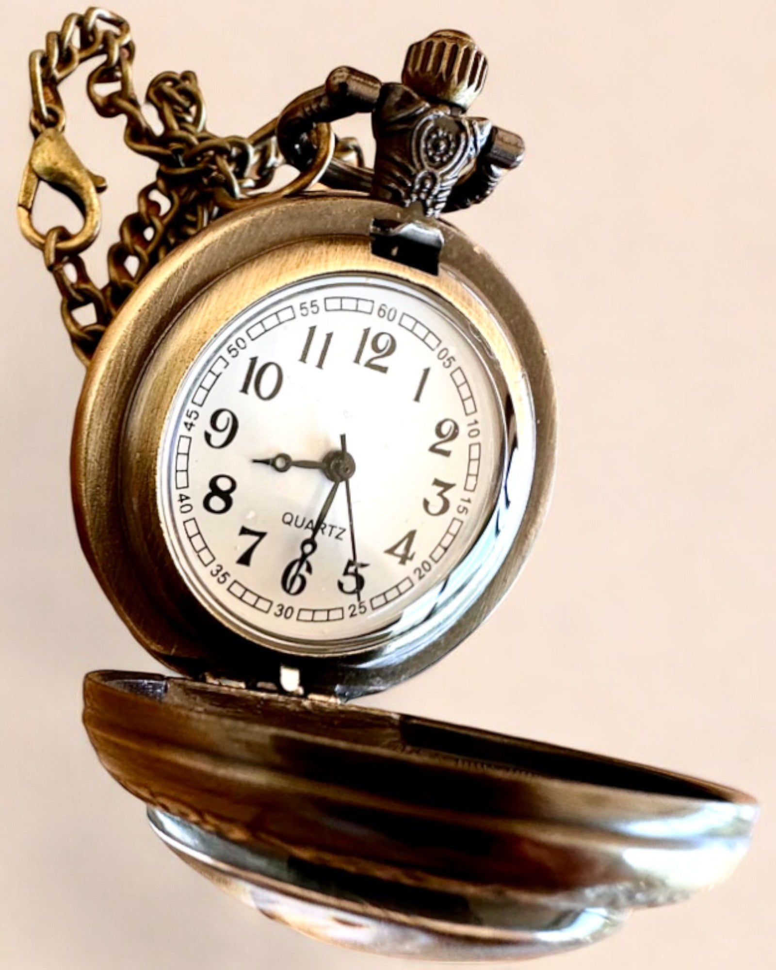 Unicorn Elegance pocket watch with chain, unicorn motif, custom engraving free of charge