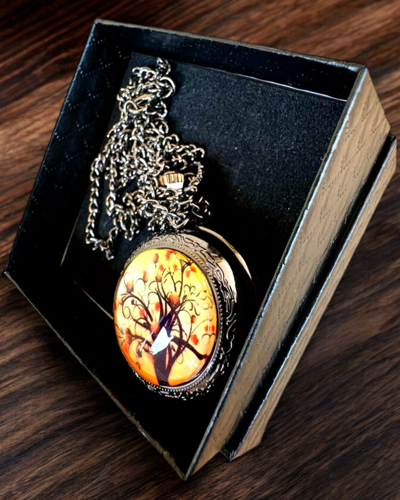 Pocket Watch "Tree of Life" with Engraving Option for a Gift