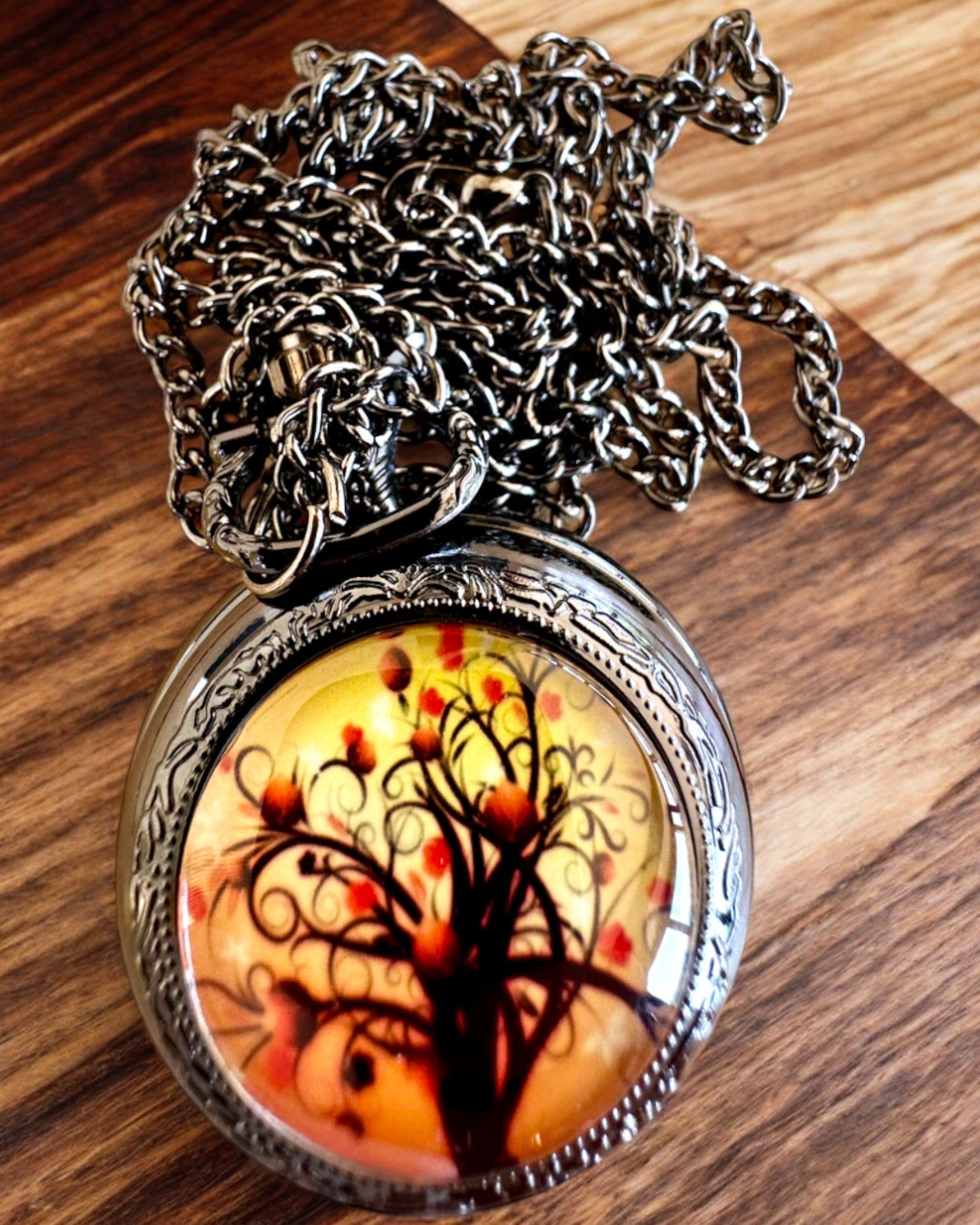 Pocket Watch "Tree of Life" with Engraving Option for a Gift