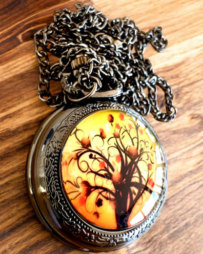 Pocket Watch "Tree of Life" with Engraving Option for a Gift