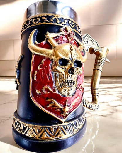 Warrior's Carnival Mug - 600 ml, 16 cm in height, personalization option with engraving for a gift