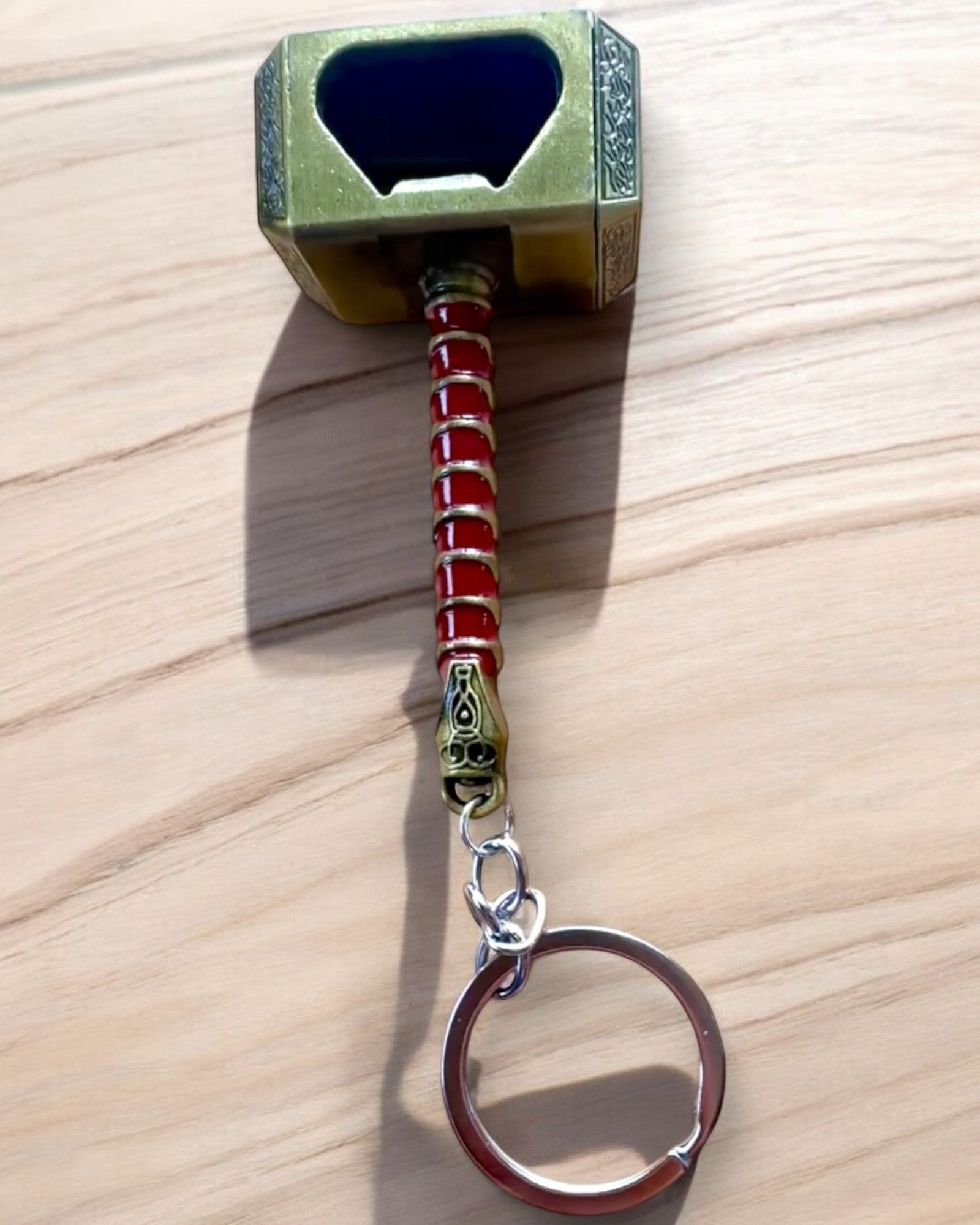 Viking Hammer - Keychain and bottle opener in one - Premium, personalization option with engraving