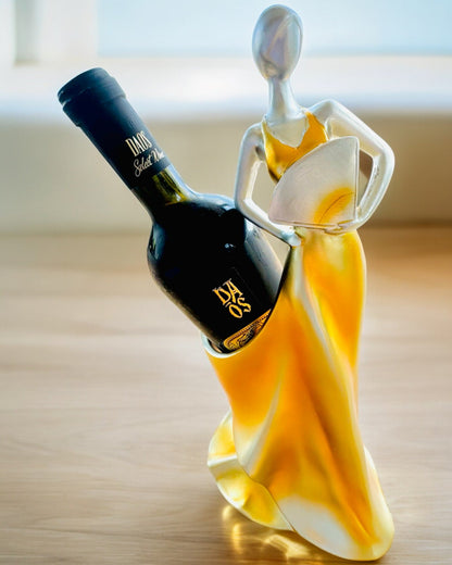 Elegant Bottle Stand - Lady Statue - personalization with engraving, 2 variants to choose from