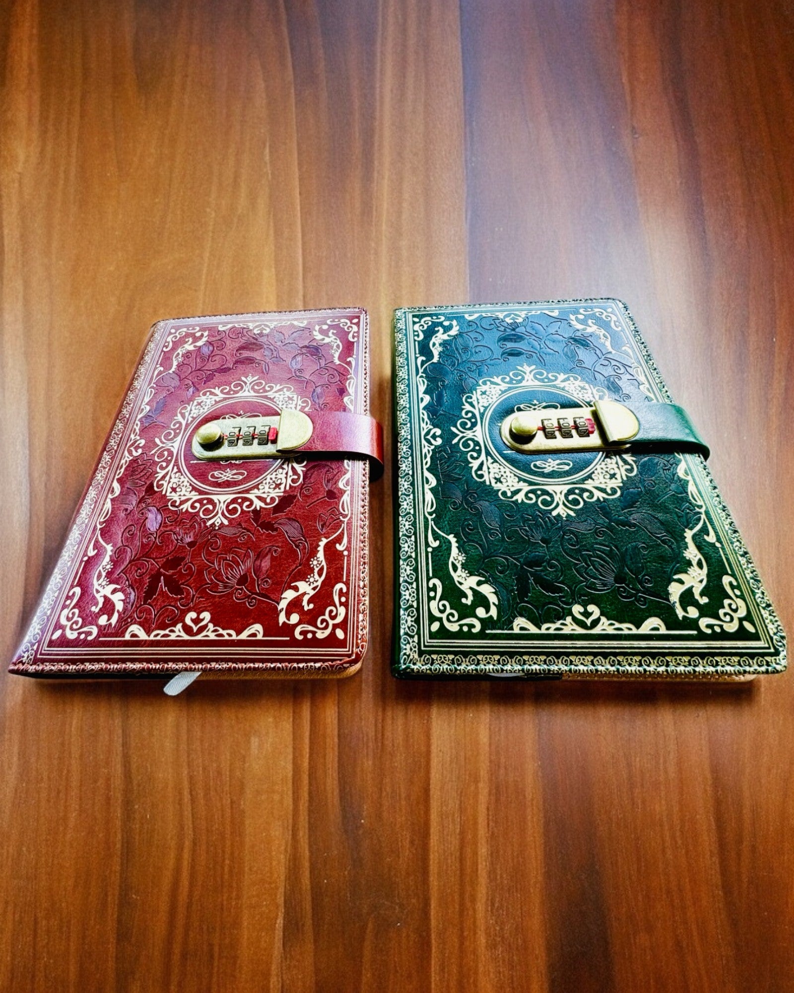 Exclusive Leather Notebook "Secret Notebook" A5 with Combination Lock - personalization with engraving