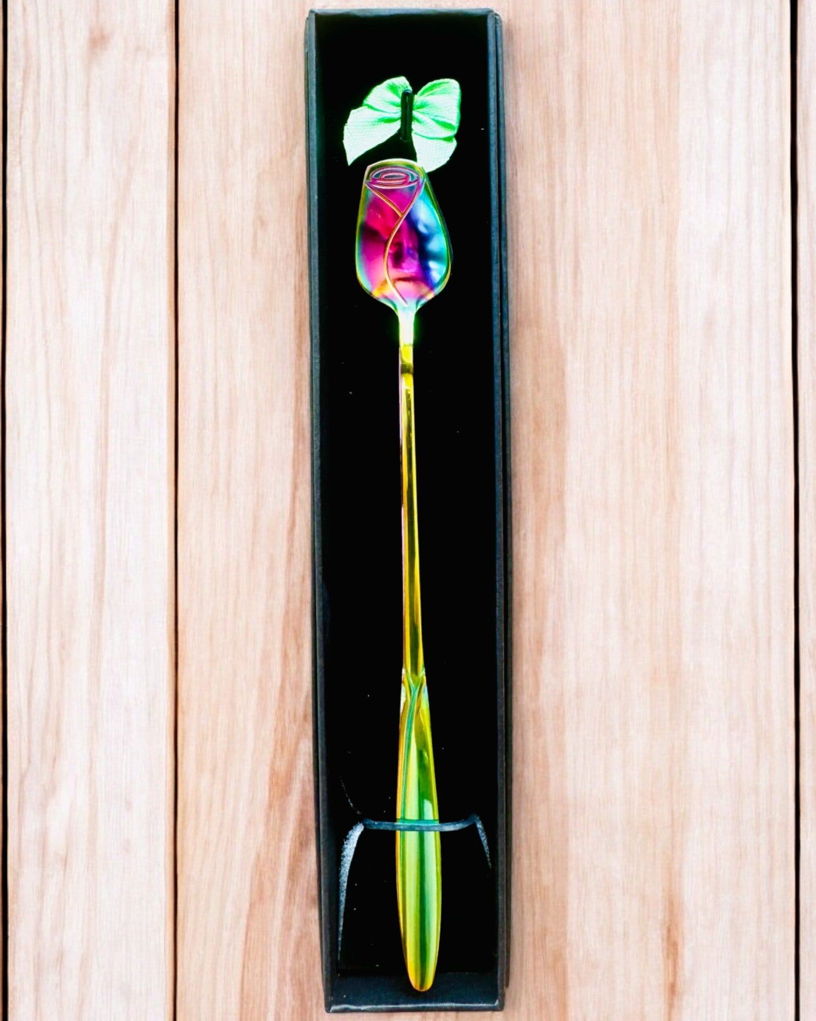 Personalized Rose Spoon with Engraving Option for a Gift - 3 Color Variants to Choose From