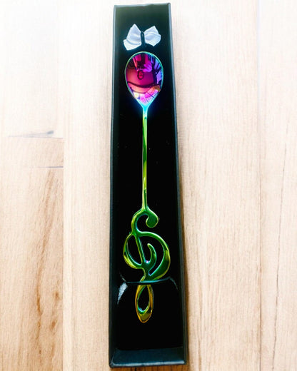 Elegant Spoon with Treble Clef – Personalized as a gift, 2 color variants to choose from