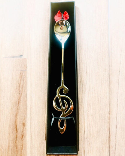 Elegant Spoon with Treble Clef – Personalized as a gift, 2 color variants to choose from