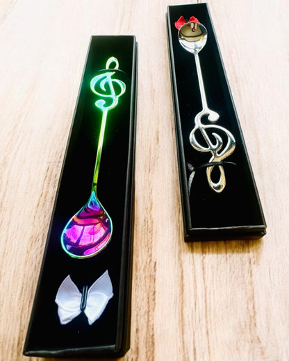 Elegant Spoon with Treble Clef – Personalized as a gift, 2 color variants to choose from