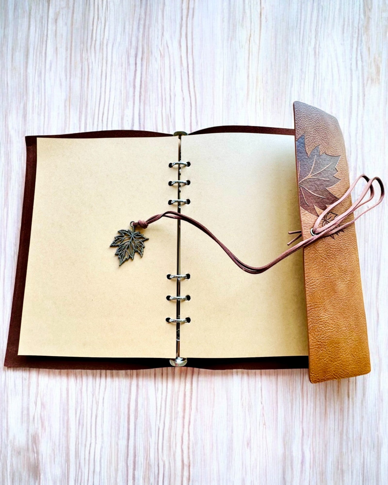 Notebook "Autumn Leaves" A5 Format, personalization option with engraving for a gift