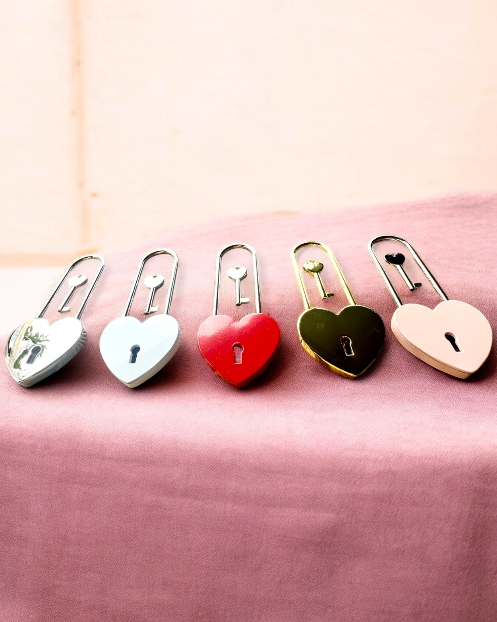 Magic Love Padlocks with Engraving Option for a Gift, 5 Color Variants to Choose From