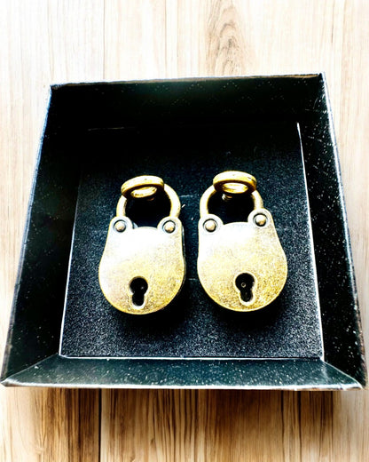 Miniature Love Locks - Set of 2 Engraved Retro Locks, personalization for a gift