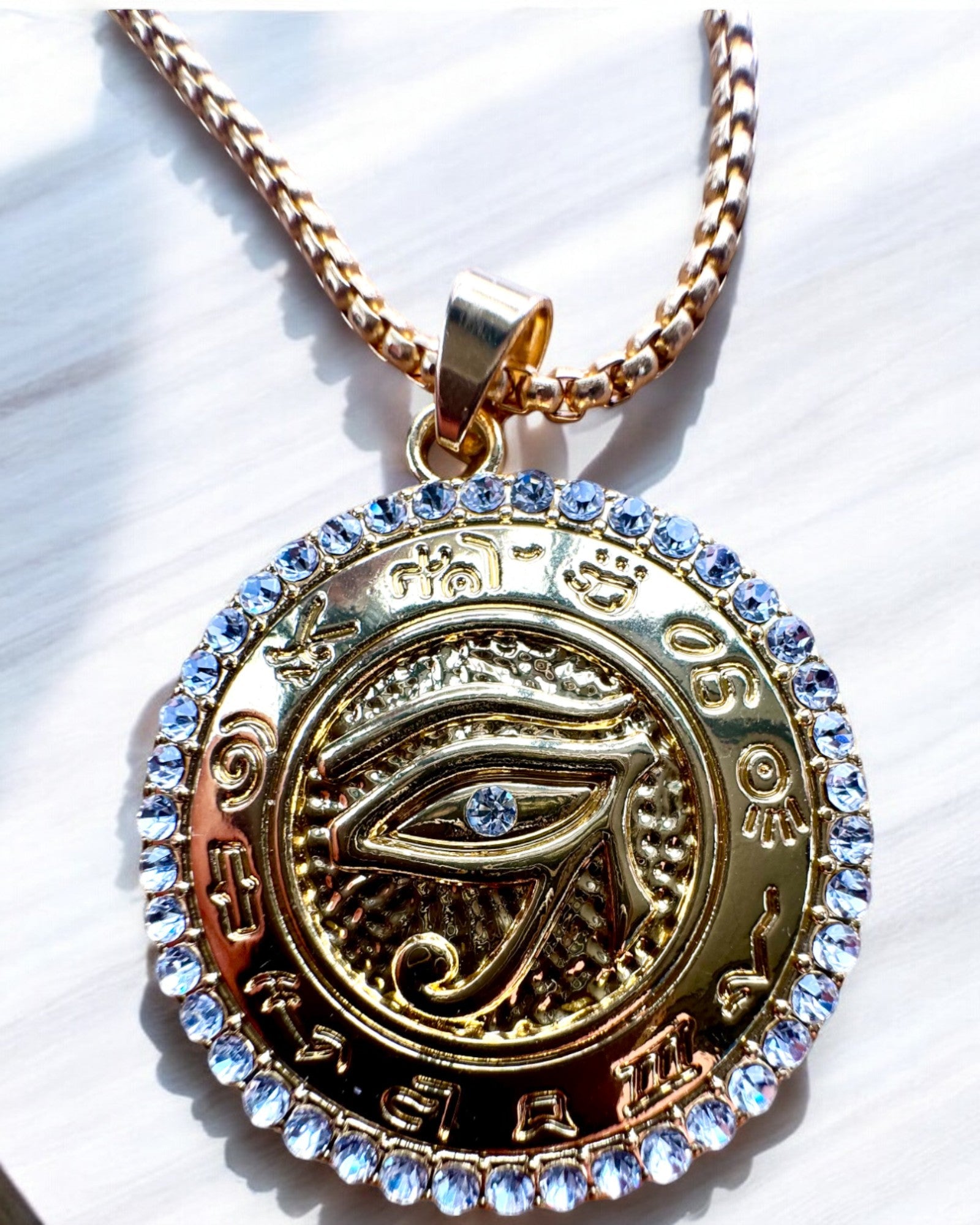 Amulet Power "Eye of Ra", personalization option with engraving for a gift