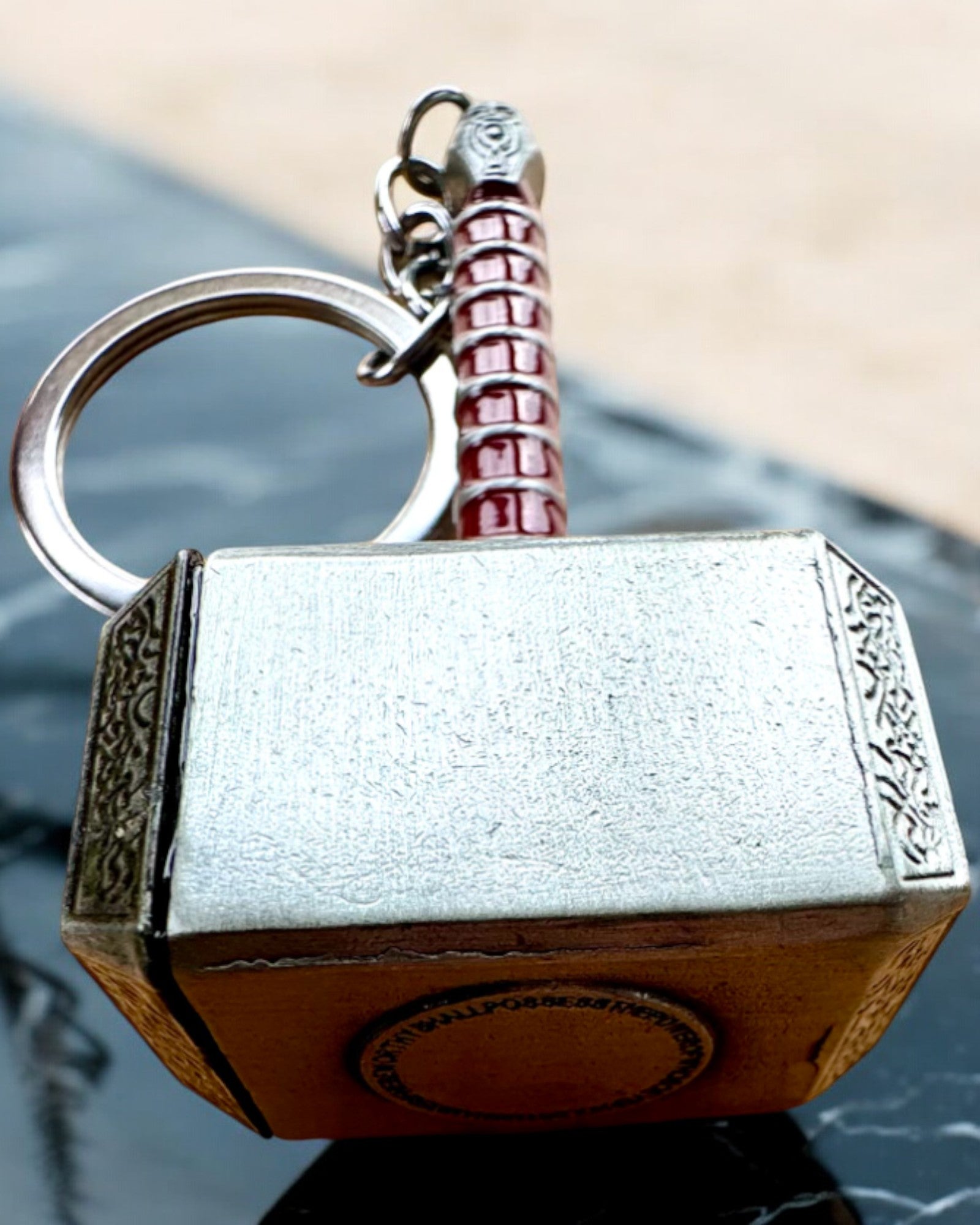 Thor's Hammer - Power Keychain, personalization option with engraving for a gift