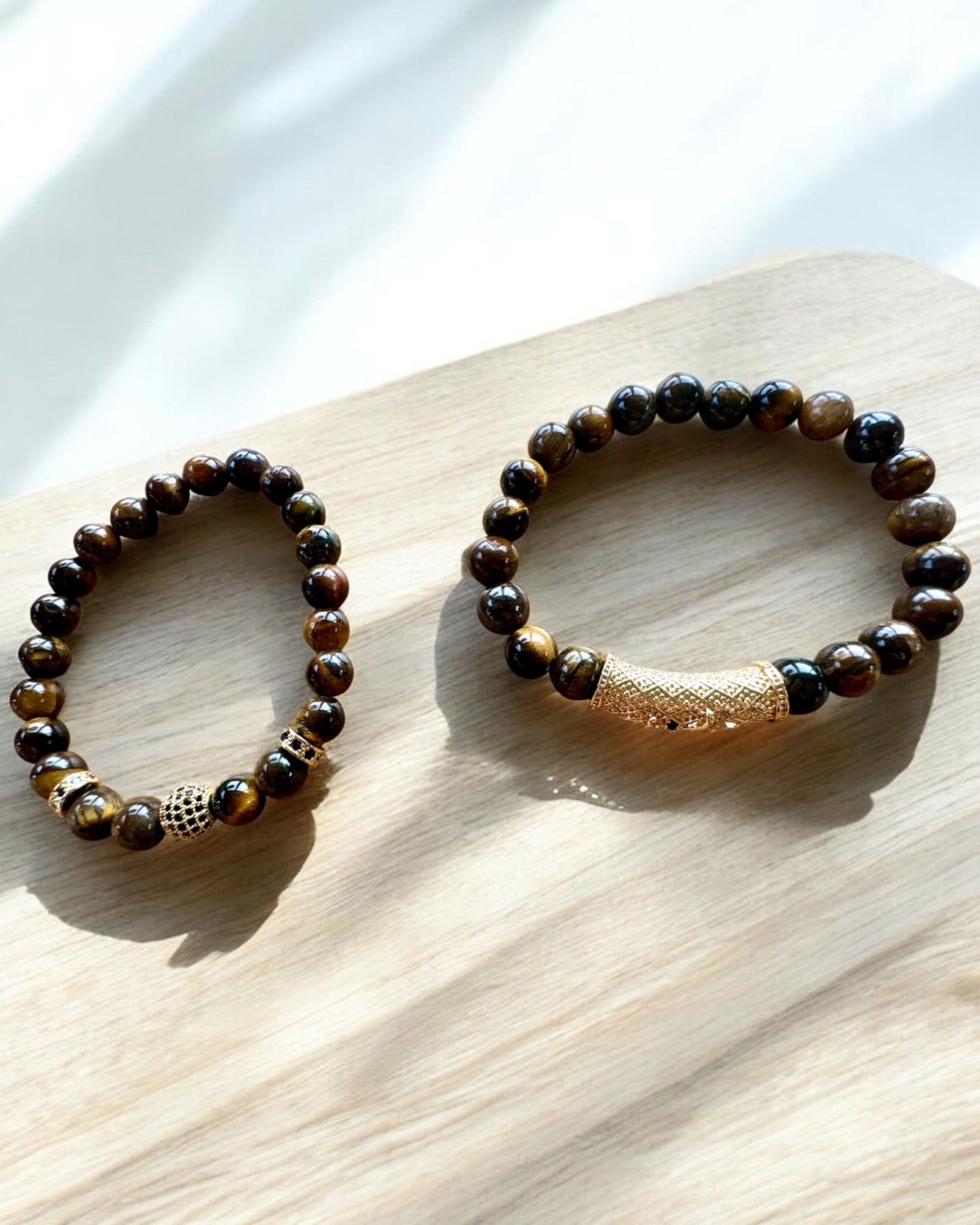 Set of 2 Bracelets "Golden Eye"