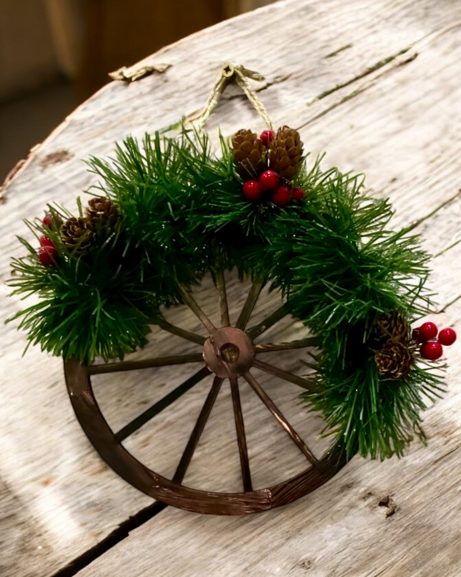 Set of 3 Decorative Christmas Wheels "Joyful Star" - personalization option with engraving for a gift