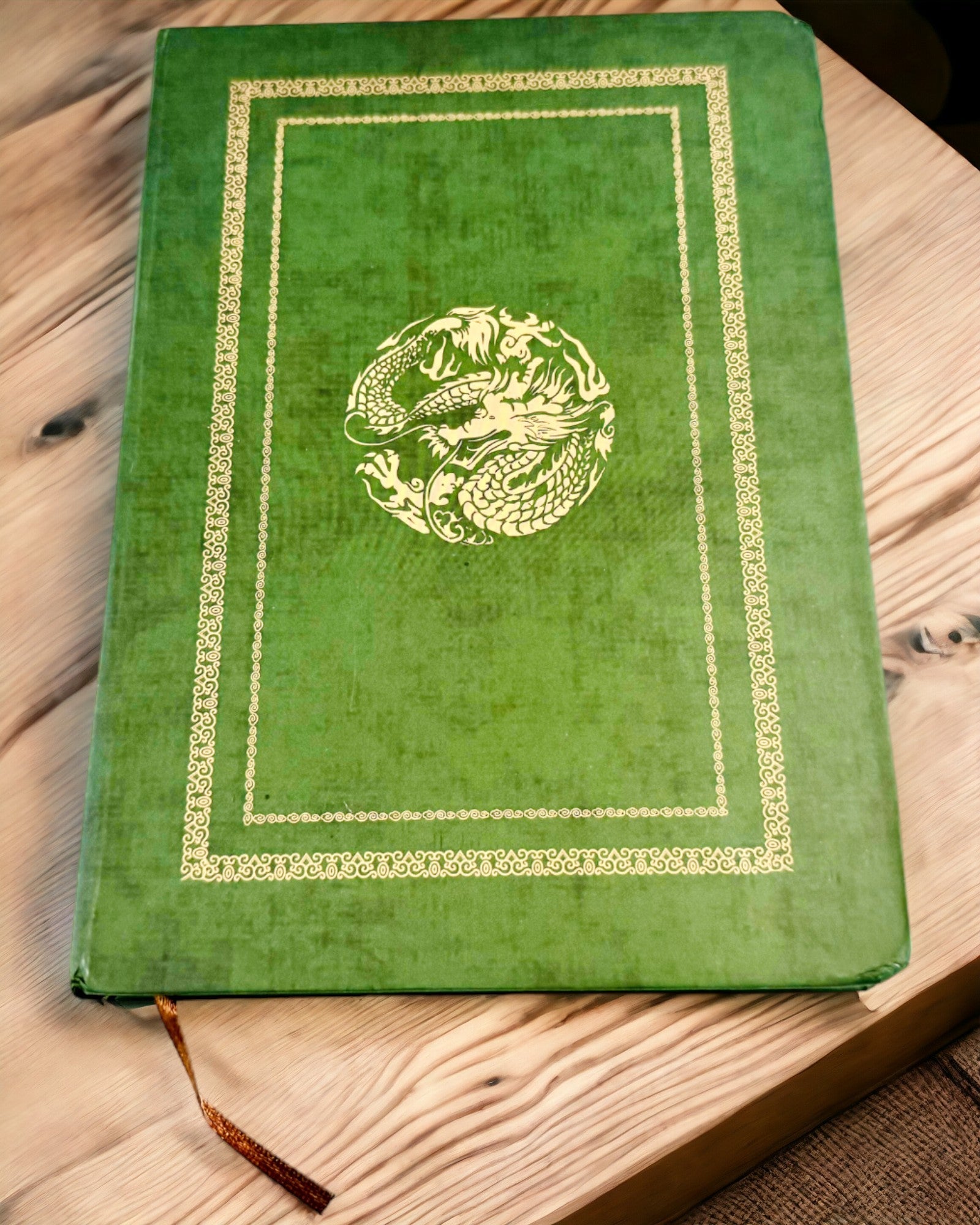 Green Decorative Notebook with Dragon Theme - Fantasy Inspirations, with engraving