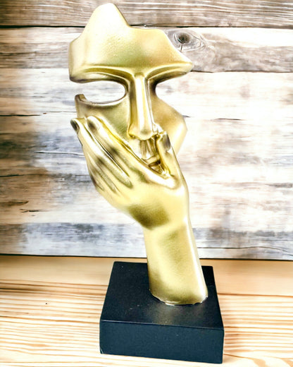 Abstract Hand Sculpture "Touch of Art" - European Style Office Decoration, Personalization with Engraving 2 pieces