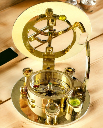 Navigation Compass with Sextant and Personalization Options - Nautical XL