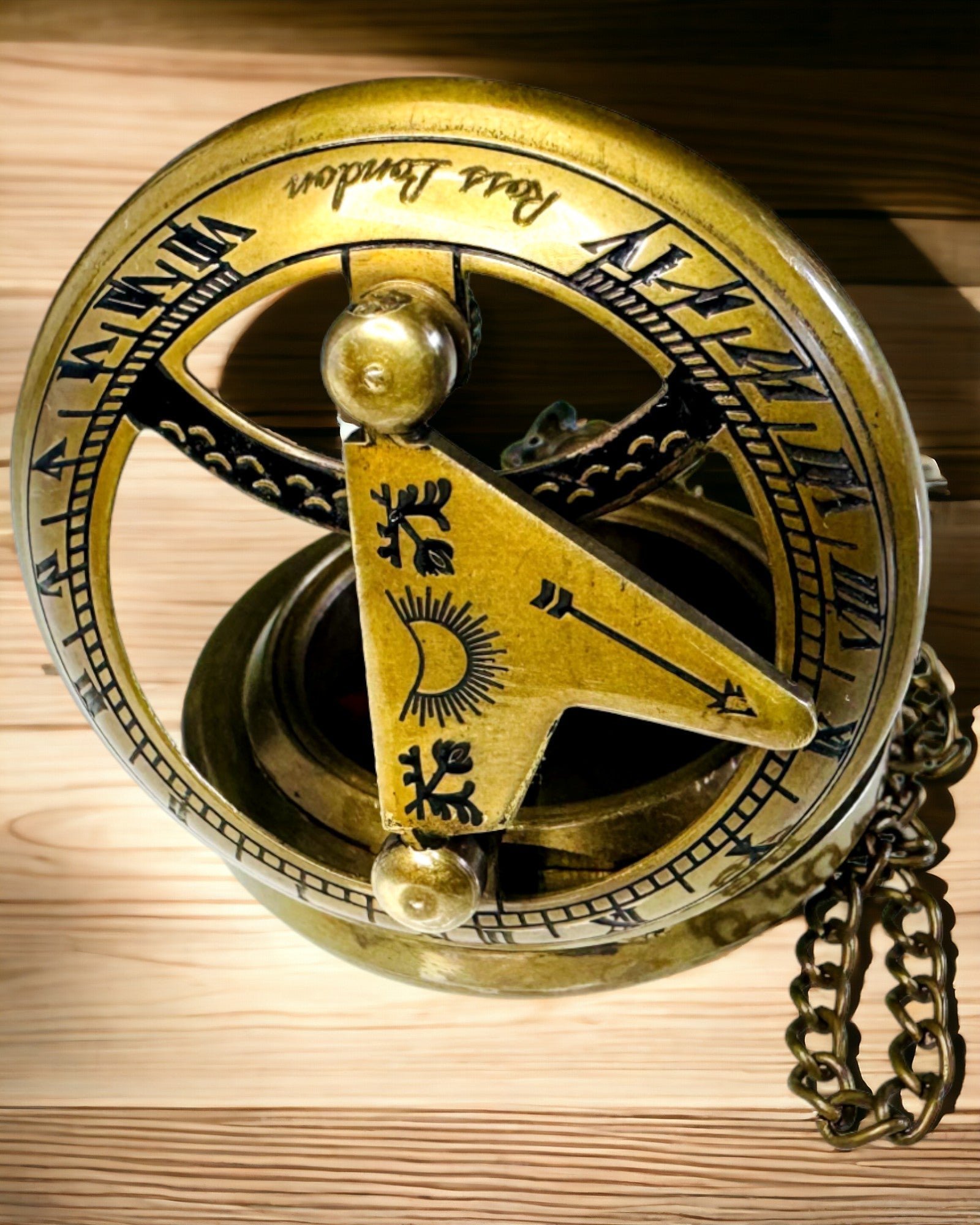 "Traveler" Navigation Compass with engraving, personalization – Handcrafted by Indian Artisans