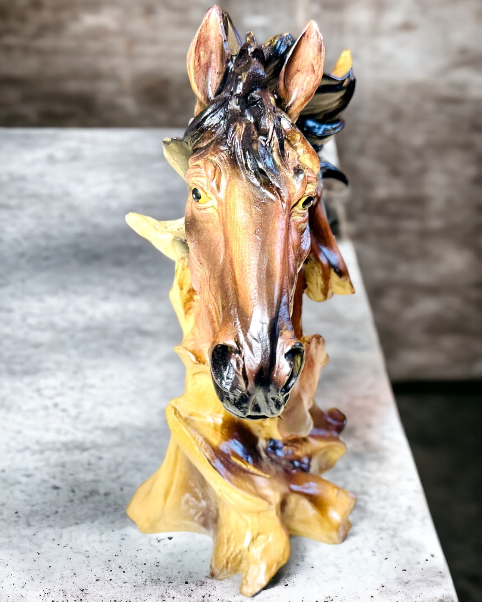 Abstract Resin Horse Sculpture