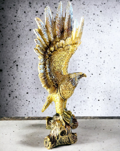 "Golden Eagle" Figurine with Personalization Option - Resin Decoration