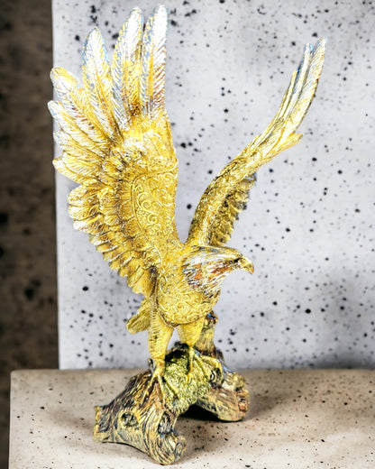 "Golden Eagle" Figurine with Personalization Option - Resin Decoration