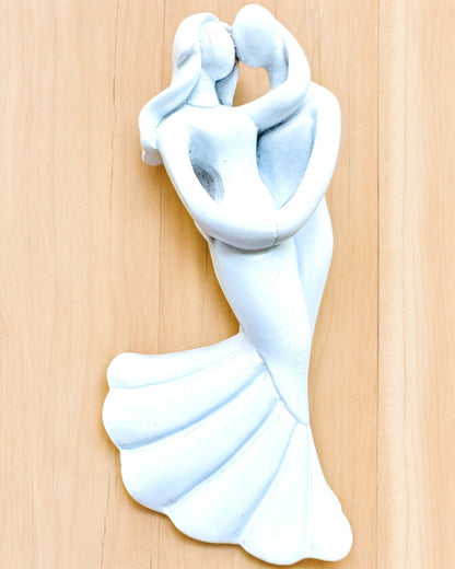 Elegant Union - Small Decorative Figurine with Engraving Option - white color