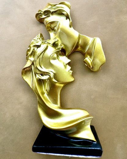 Figure "Elegance in Stone" color gold - 13.5 cm in height, Decorative with Engraving Option