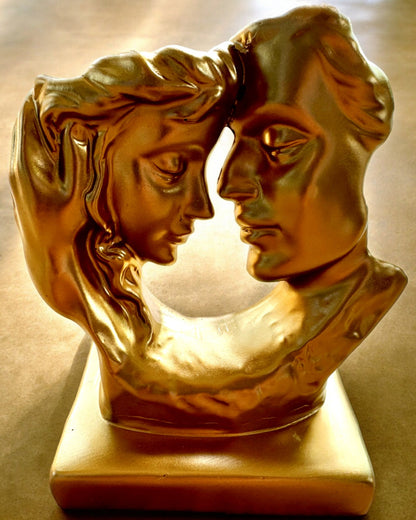 Figure "Golden Connection" - 13.5 cm in height, Decorative with Engraving Option