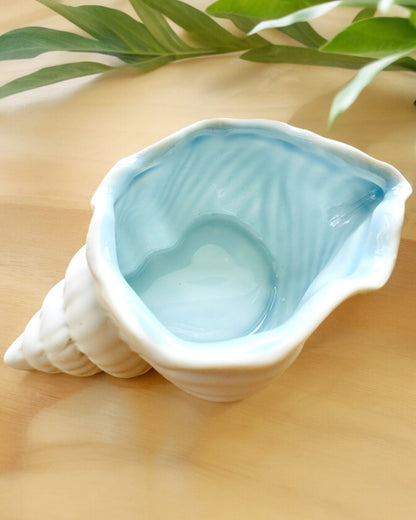 Ceramic Bowl "Sea Shell" - for a gift, personalization with engraving