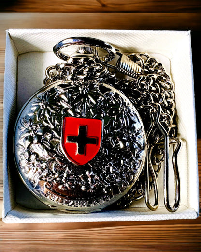 Pocket Watch "Heritage Helvetia" with Engraving Option