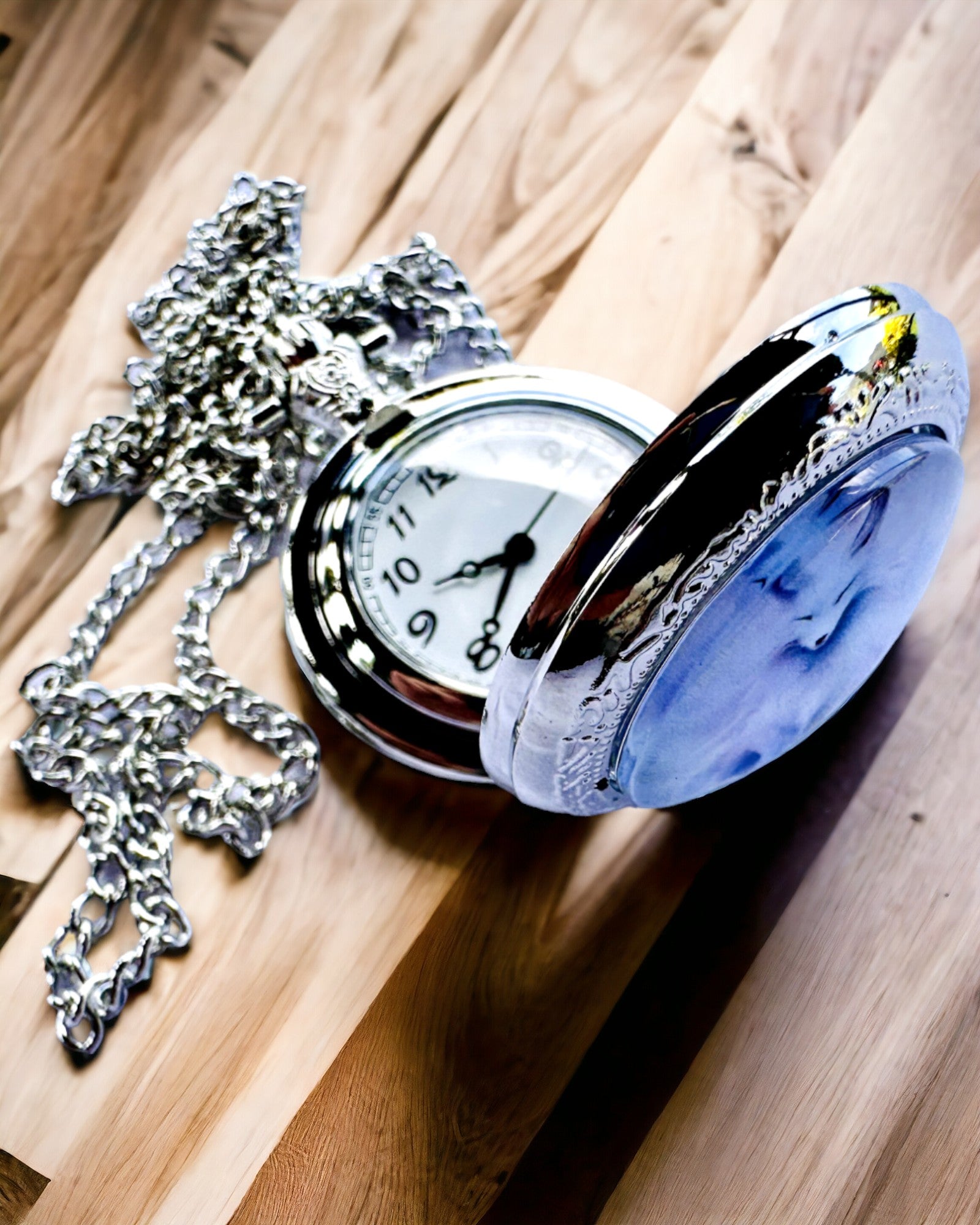 Pocket Watch "Mystical Fox" with Engraving Option