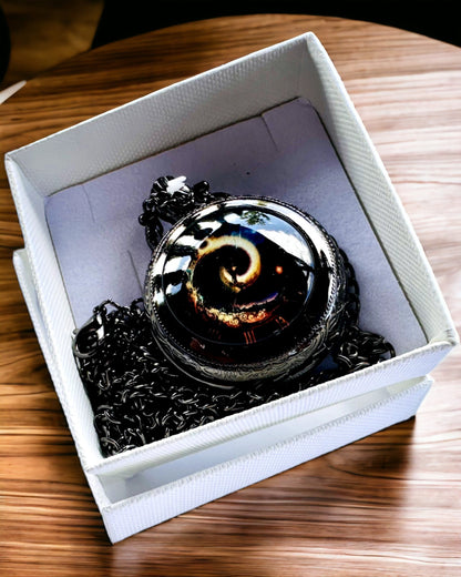 Pocket Watch "Galactic Eye" personalization with engraving