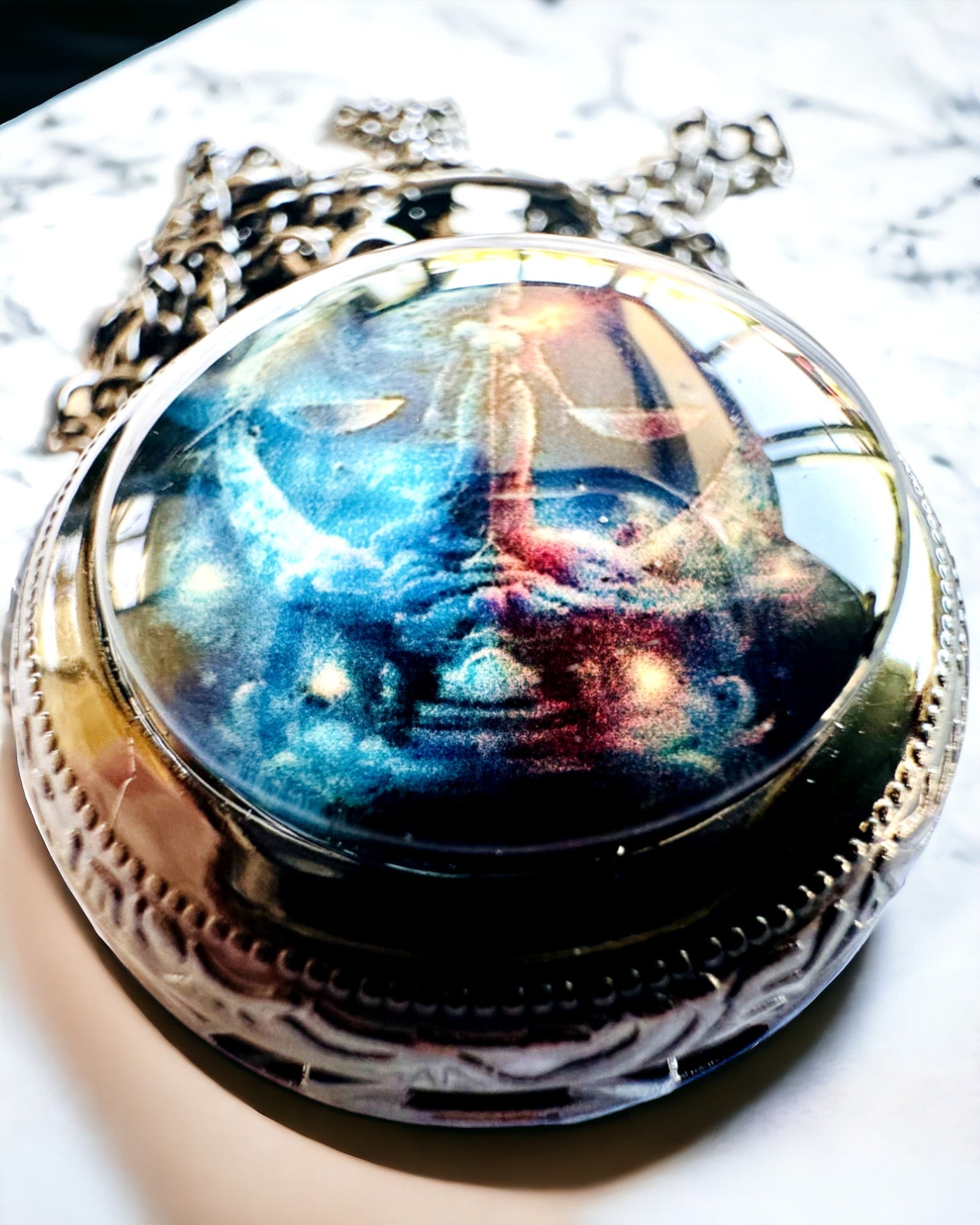 Pocket Space Watch "Galactic Timekeeper" - personalization option with engraving