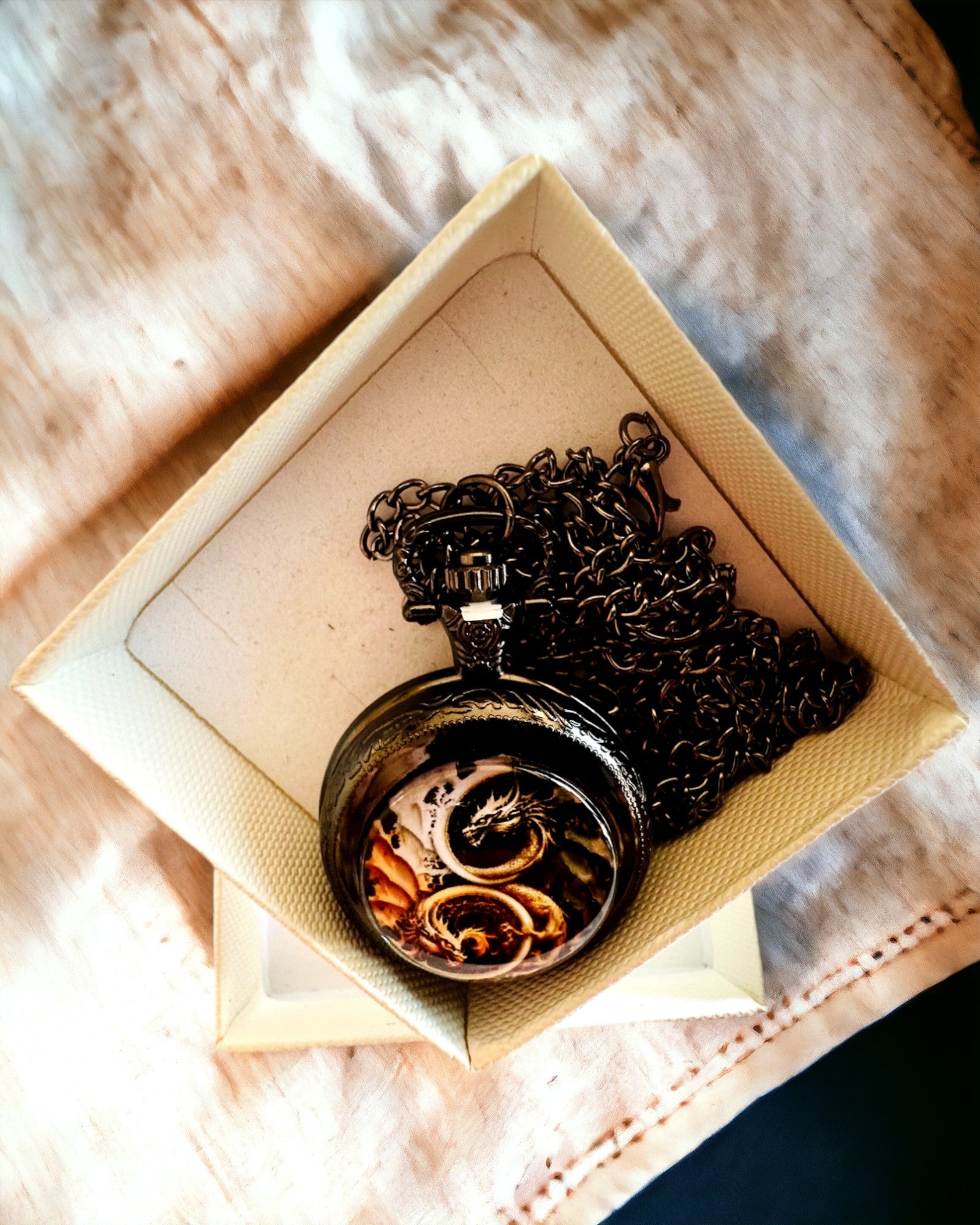 Pocket Watch "Dragon Aura" with Personalization Option