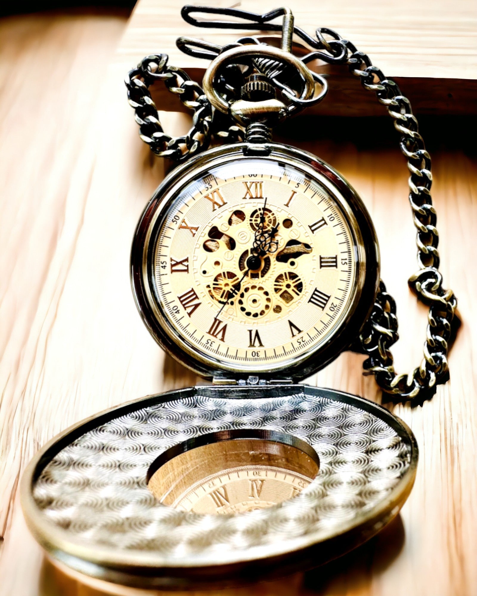 Pocket watch "Retro Elegance", personalization option with engraving