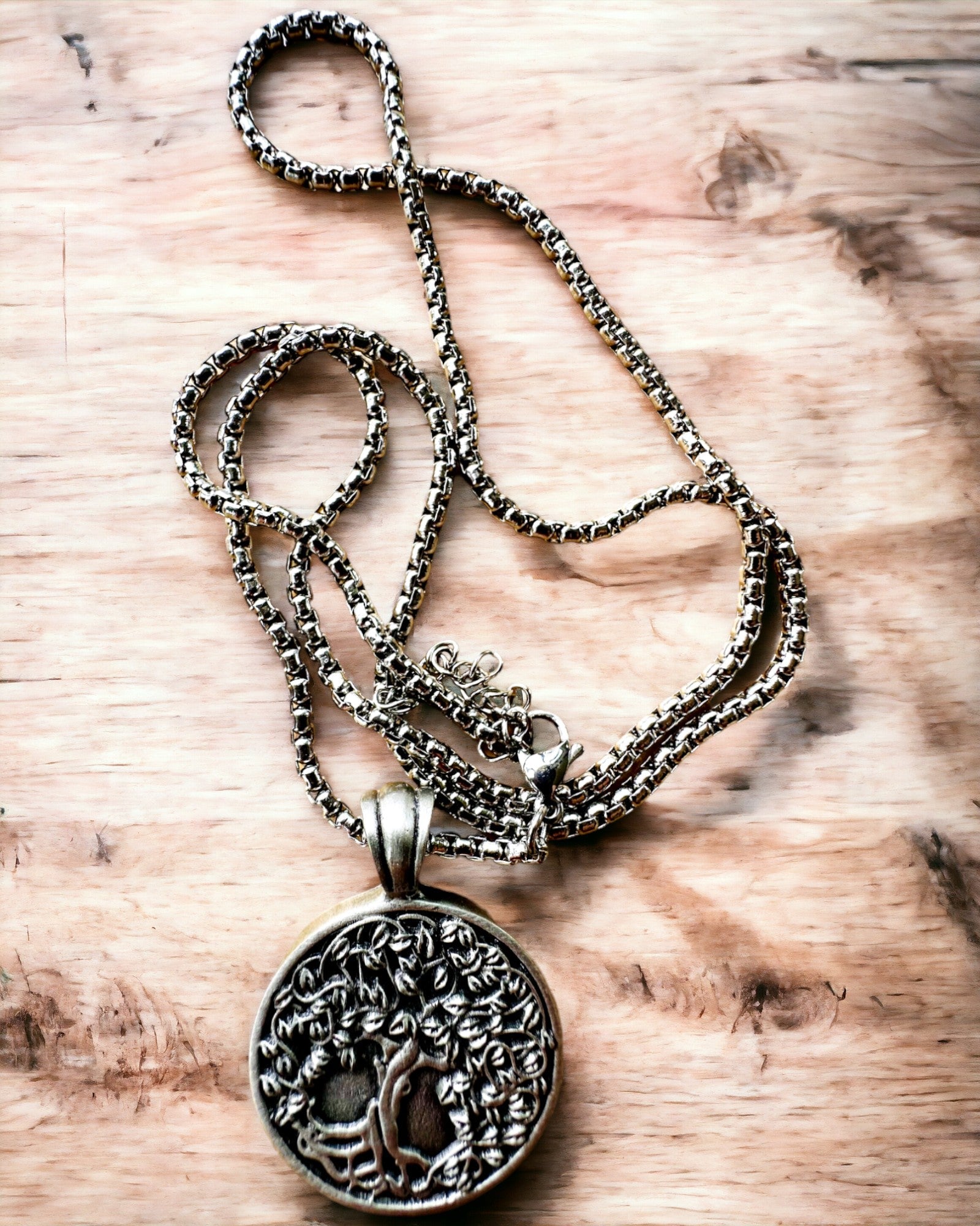 Tree of Life Amulet with Engraving Option - "Vitality of Nature" Necklace, personalization