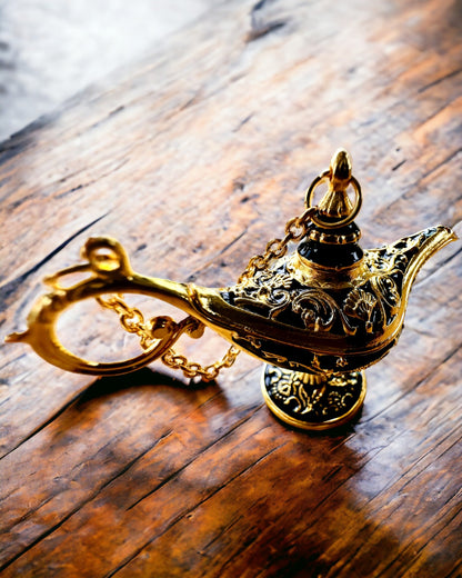 Little 4 cm Aladdin's Magic Lamp, keychain, 6 color variants - Enchanted Memories, personalization with engraving